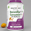HealthyHey Boswellia Serrata & Curcumin with Bioperine - 60 Vegetable Capsules
