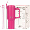 House of Quirk 1200ML Stainless Steel Tumbler with Handle - Multicolor: Flamingo