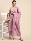 Anayna Ethnic Motifs Printed Pure Cotton Kurta with Trousers & With Dupatta
