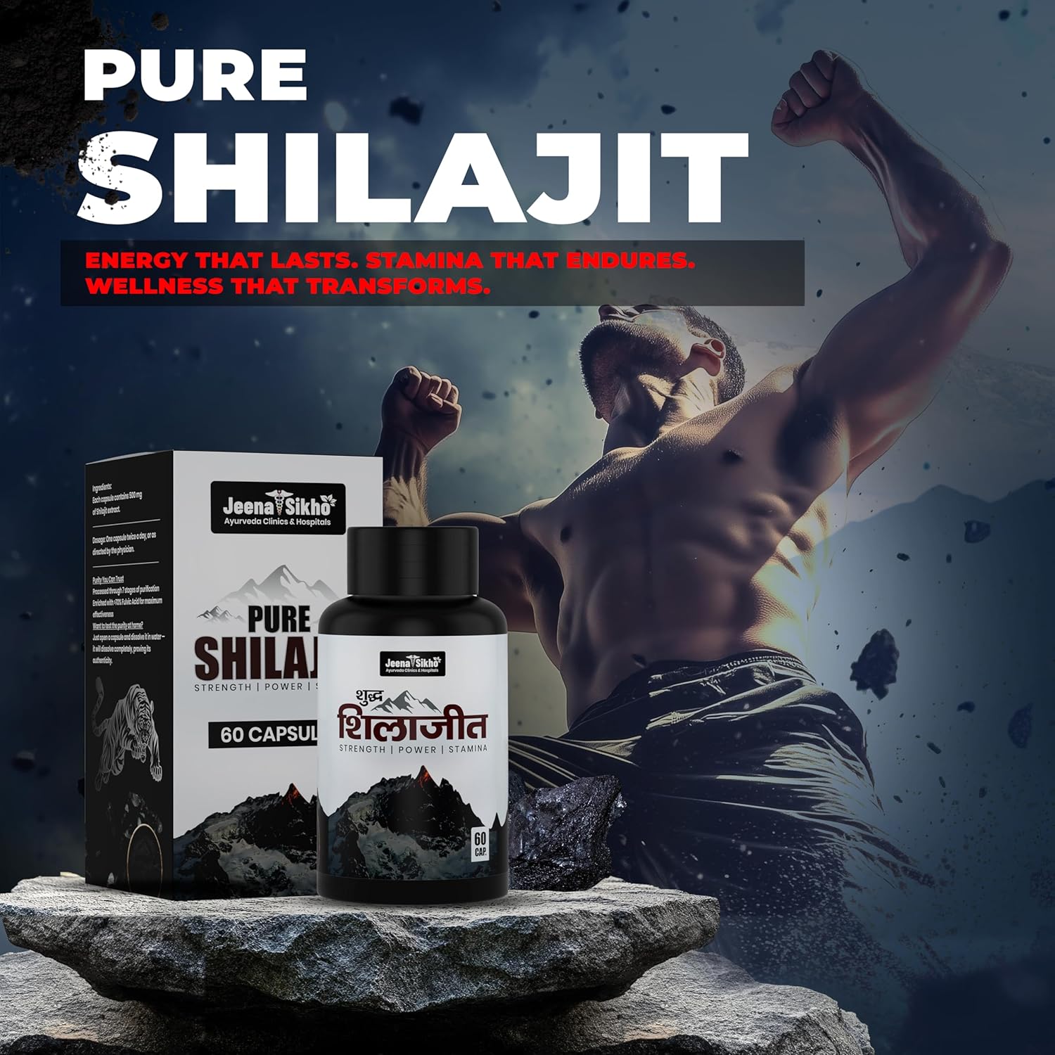 Pure Shilajit | 60 Capsules