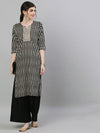 ISHIN Black Embellished Kurta