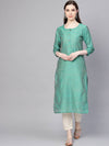 KSUT Green Solid Kurta