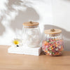 UMAI Borosilicate Glass Jar with Bamboo Lid | Set of 2 | 680ml & 830ml | Airtight