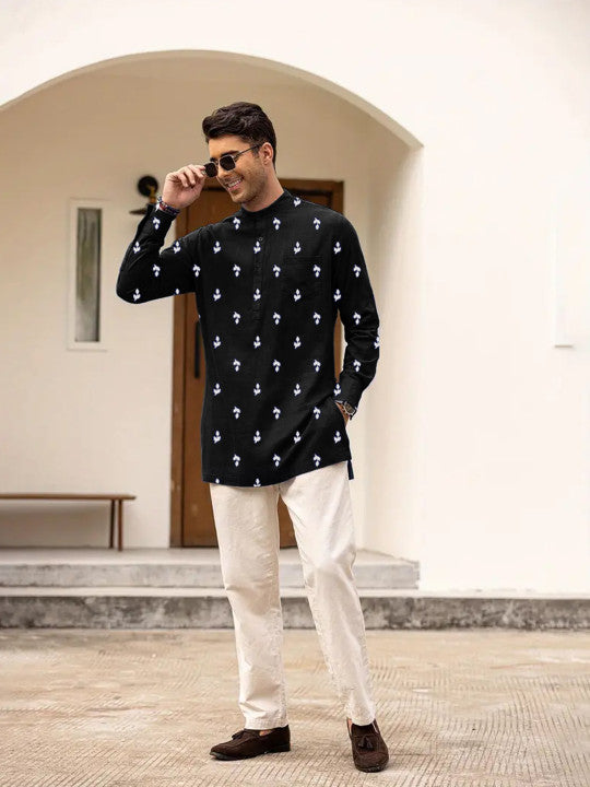 Anouk Men Floral Embroidered Kurta
