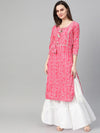 ISHIN Pink Printed Kurta