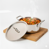 Esspy Triply Stainless Steel Casserole/Biryani Pot/Stock Pot with S.s Lid