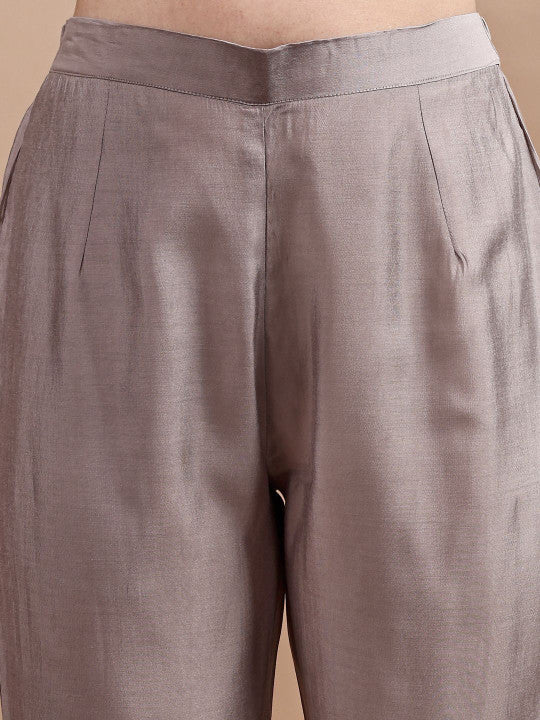 Tikhi Imli Floral Embroidered V-Neck Tunic & Trousers