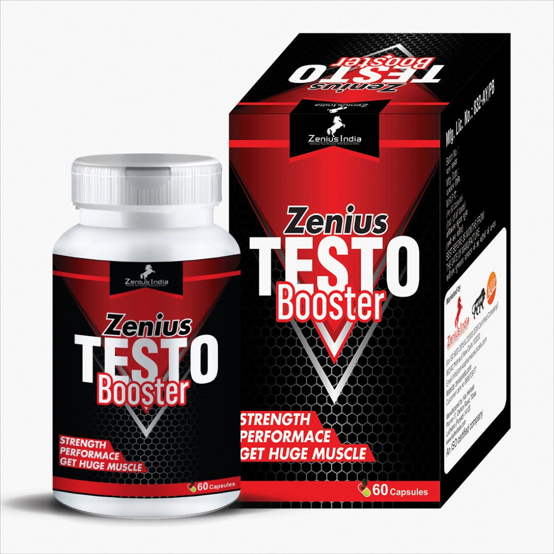 Zenius India Testo Booster Capsule 60 Caps Swadesii