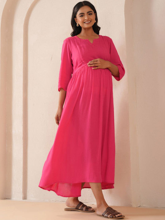 anayna Fit & Flared Maternity Ethnic Dresses