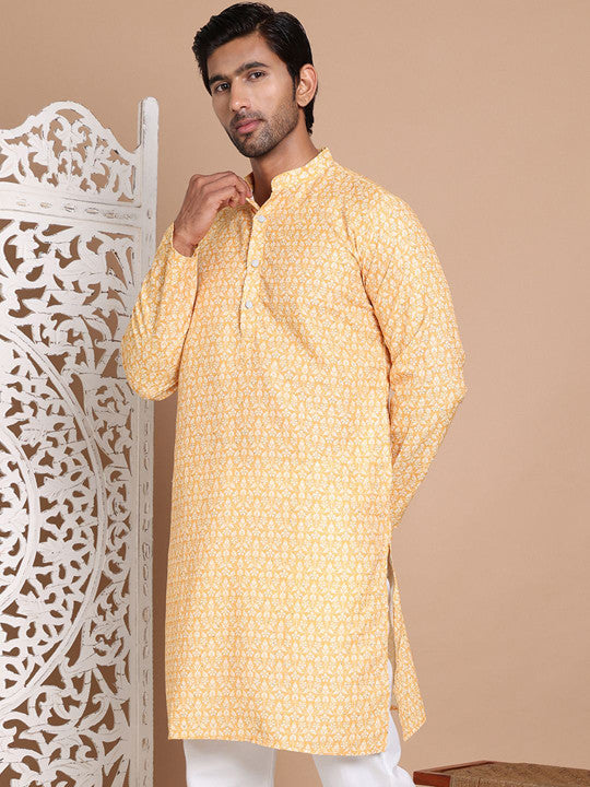 Anouk Men Floral Printed Sequinned Floral Kurta