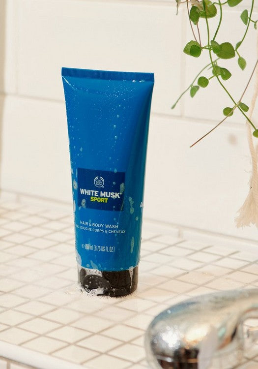The Body Shop White Musk Sport Hair Body Wash 200 ml Swadesii