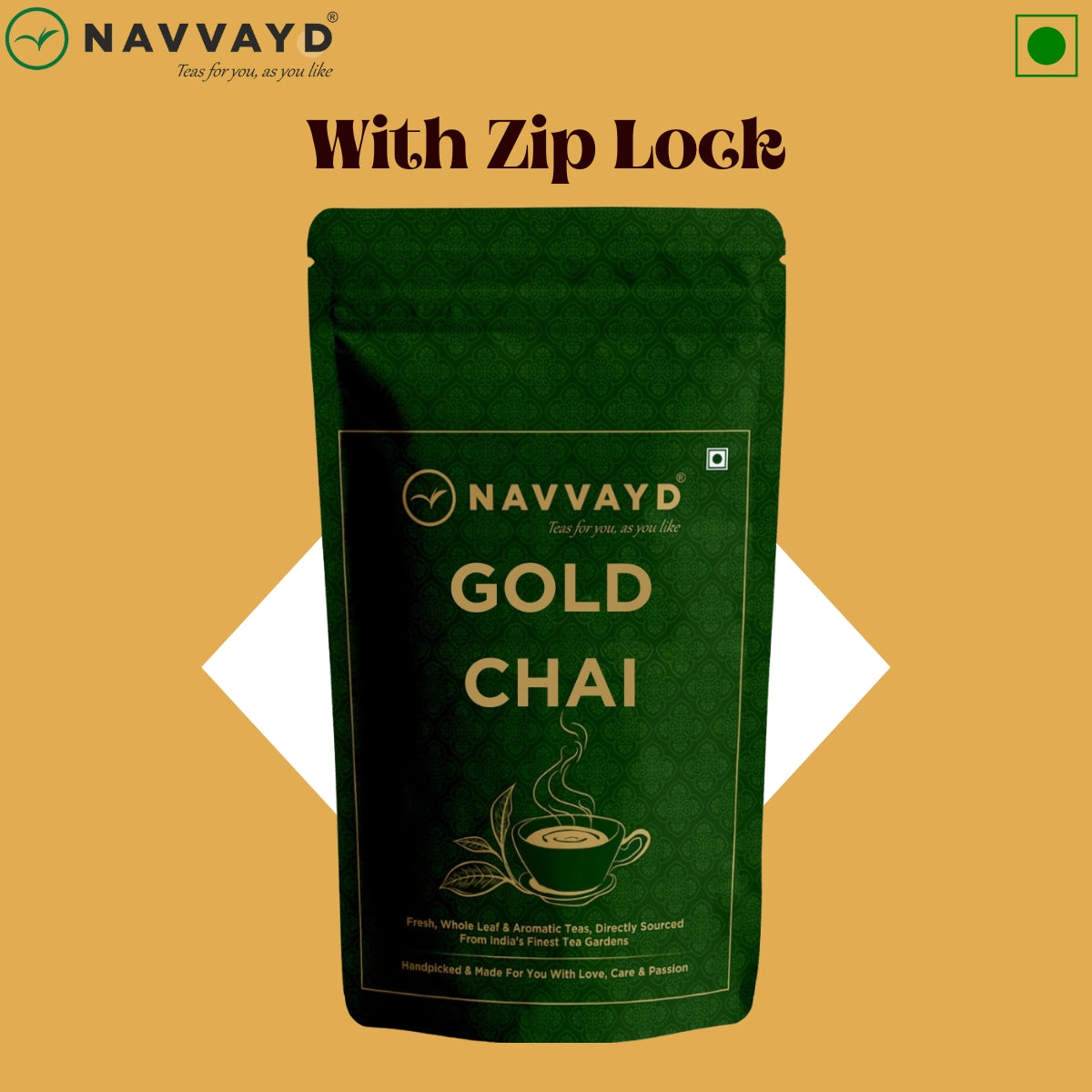 Navvayd Gold Chai  | Premium blend of Assam CTC and Darjeeling Leaves