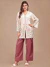 Tikhi Imli Embroidered V-Neck Tunic With Trousers Co-Ords