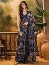 Sangria Ethnic Motifs Printed Saree With Blouse Piece