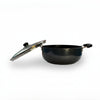 USHA SHRIRAM Hard Anodized Non-Stick Aluminium Kadai 4.4L with Lid Riveted Bakelite Handle Induction