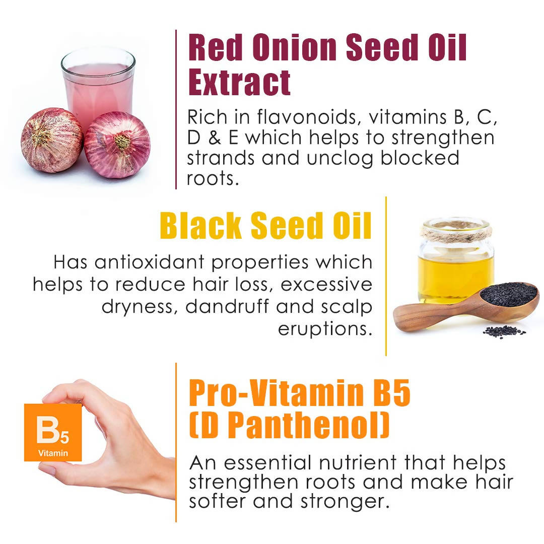 Wow Skin Science Red Onion Black Seed Oil Shampoo - Distacart