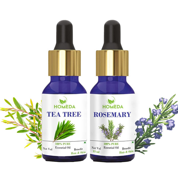 lavender rosemary and tea tree oil Homeda Tea Tree and Rosemary Essential Oil Combo