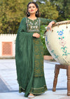 Kaajh Green Bandhej Printed Cotton Kurta Sharara With Dupatta Set