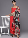Ahalyaa Womens Crepe Solid Kurta Palazzo Set With Dupatta