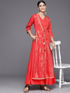 Ahalyaa Floral Printed Ethnic Maxi Dress