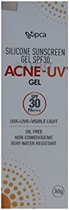 IPCA Gosit Acne-UV Oil Free Gel,SPF 30 PA+++,Broad-Spectrum UVA/UVB, Water Resistant Sunscreen - 30 gms