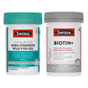 Swisse Fish Oil Omega 3 - 1500mg & Biotin+ Biotin Tablets Combo