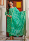 Kaajh Light Green Chanderi Suit Set
