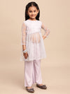 Ahalyaa Blue Net Straight Kurta Sets