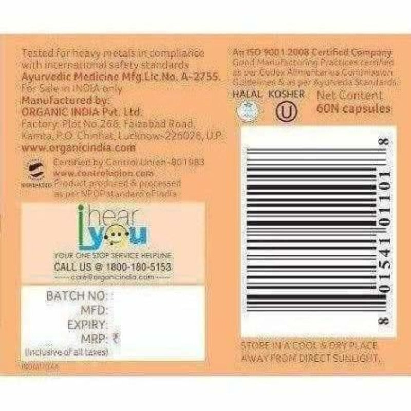 Organic India Immunity Capsules - Distacart
