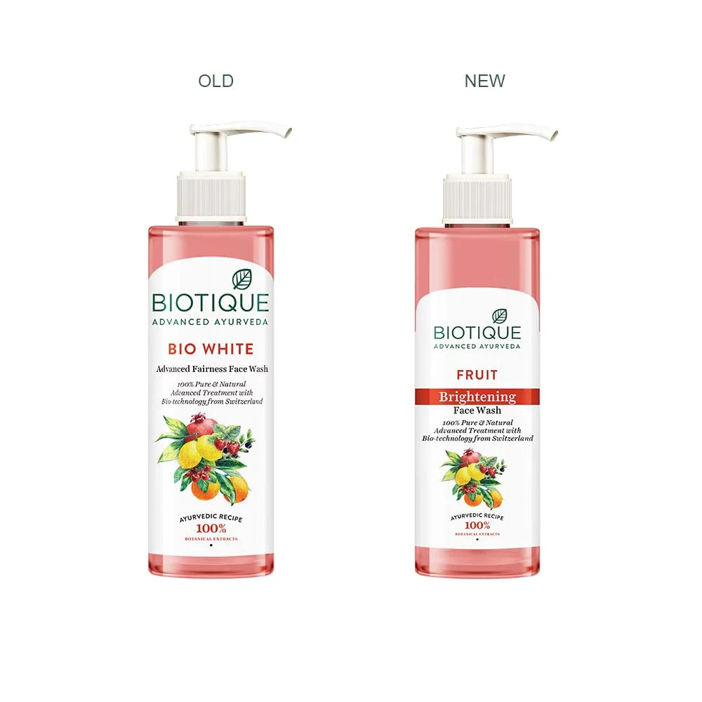 Biotique Advanced Ayurveda Fruit Brightening Face Wash - Distacart