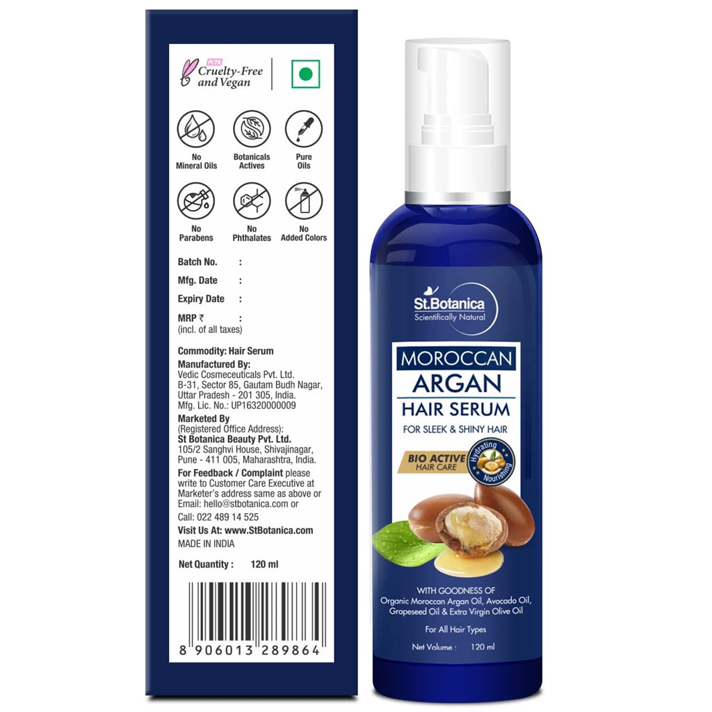 St.Botanica Moroccan Argan Hair Serum - Distacart