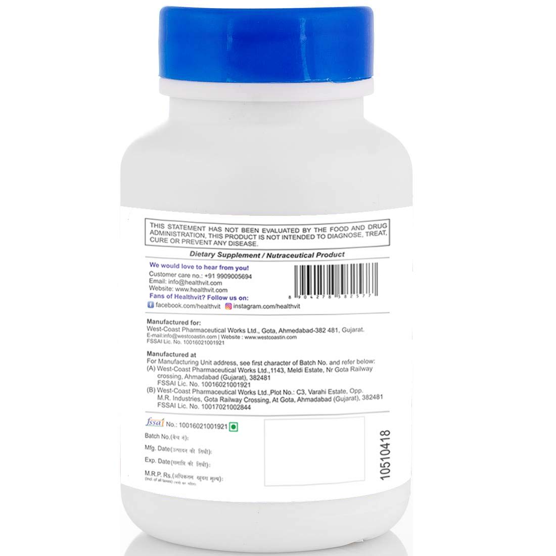 Healthvit Forskolin Extract 250 Mg 60 Caps Swadesii 7516