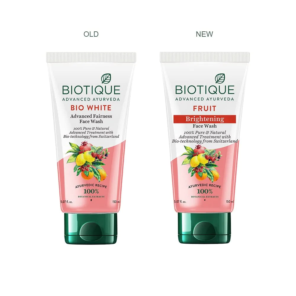 Biotique Advanced Ayurveda Fruit Brightening Face Wash - Distacart