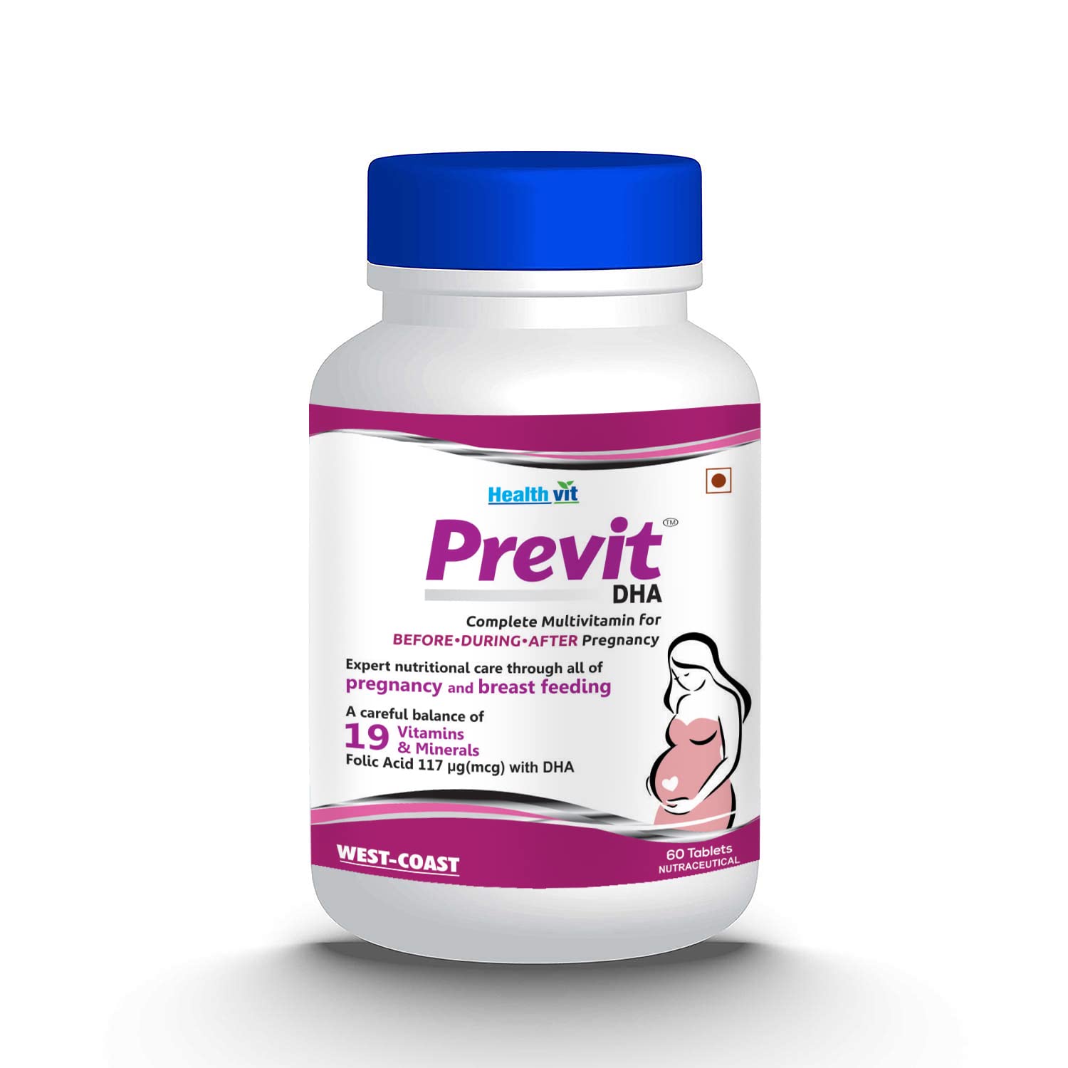 Healthvit Previt Prenatal - 60 tabs - Swadesii