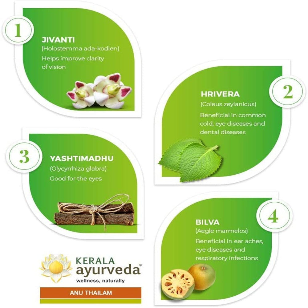 Kerala Ayurveda Anu Thailam benefits
