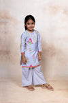 Ahalyaa Blue Crepe Straight Kurta Sets