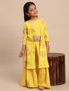 Ahalyaa Yellow Viscose Rayon Straight Kurta Sets