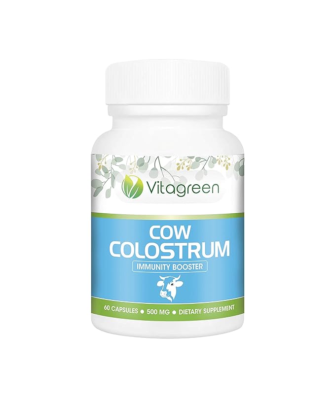 VitaGreen Cow Colostrum For Immunity System Support - 500 mg - 60 Caps ...