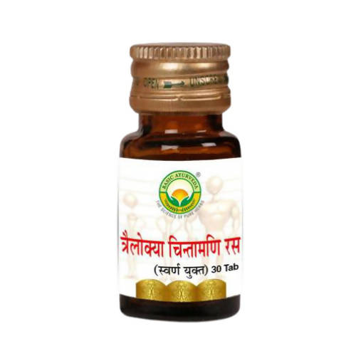 Basic Ayurveda Trailokya Chintamani Ras with Gold 30 Tablets