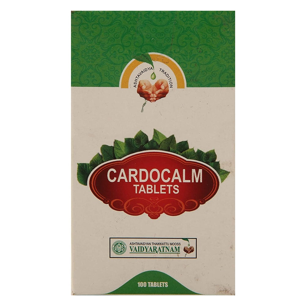 Vaidyaratnam Cardocalm Tablets - 100 Tabs - Swadesii