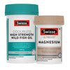 Swisse Fish Oil Omega 3 - 1500mg & Magnesium Combo