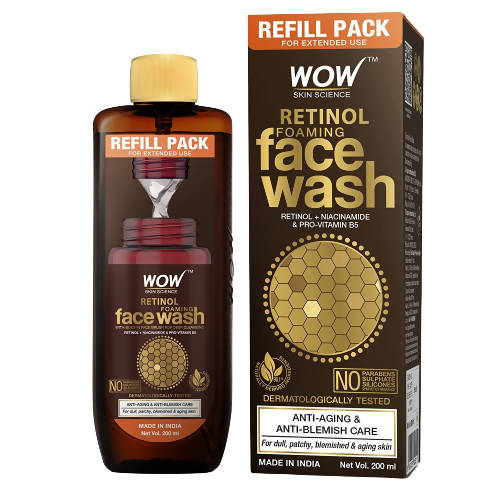 Wow Skin Science Retinol Foaming Face Wash - Distacart