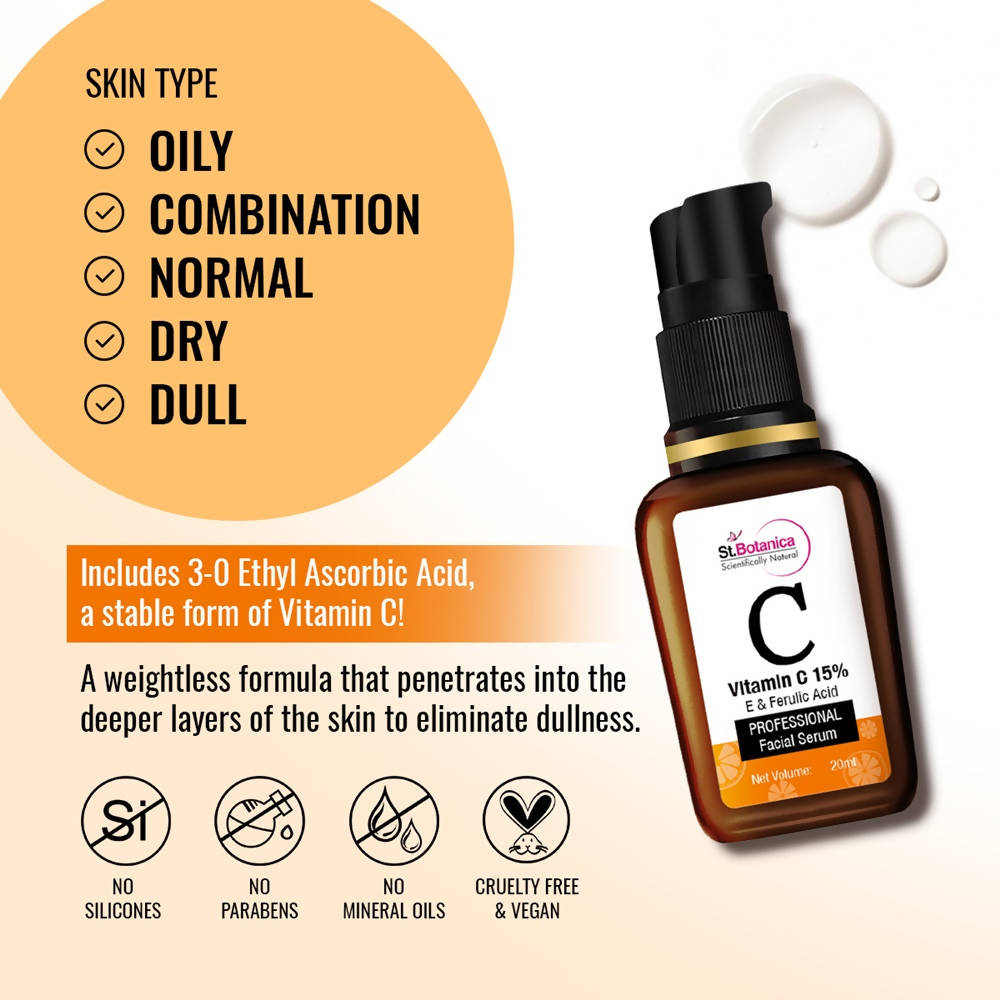 St.Botanica Vitamin C 15% E & Ferulic Acid Professional Facial Serum