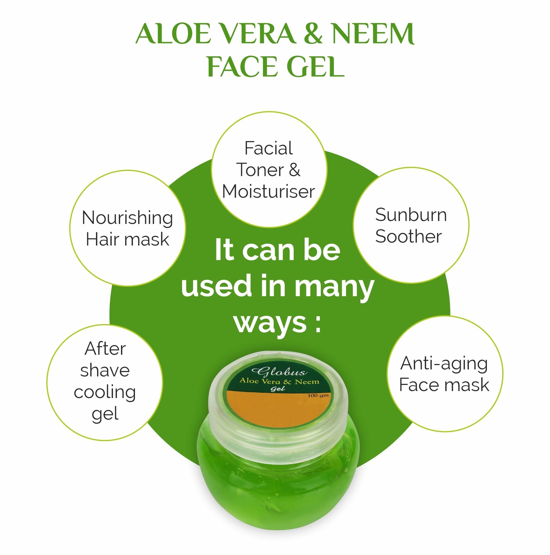 Aloe Vera and Neem Gel 100 gms