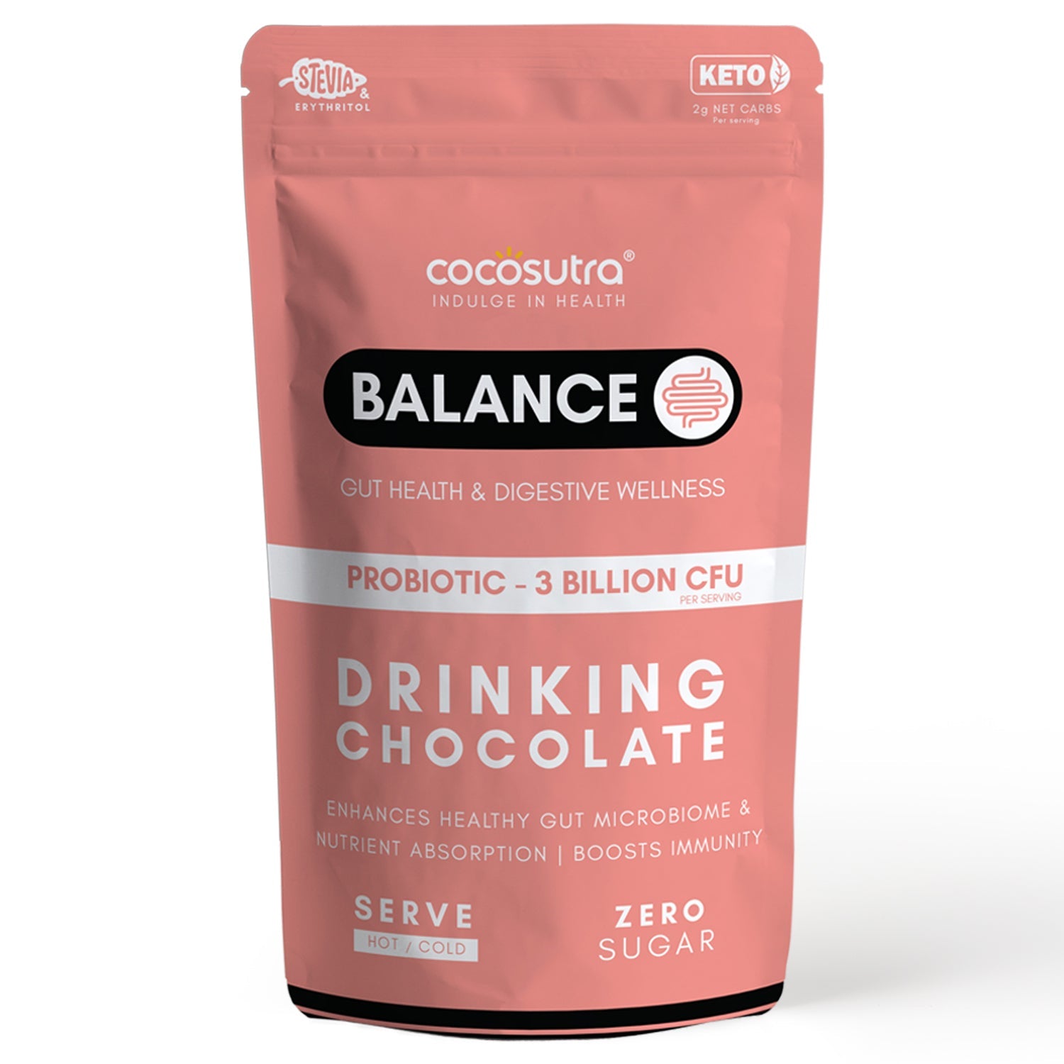 Cocosutra Balance Sugar Free Drinking Chocolate Mix For Gut Health 2
