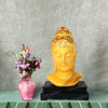 Svastika Big Golden Buddha Head Statue  - 18 Inch