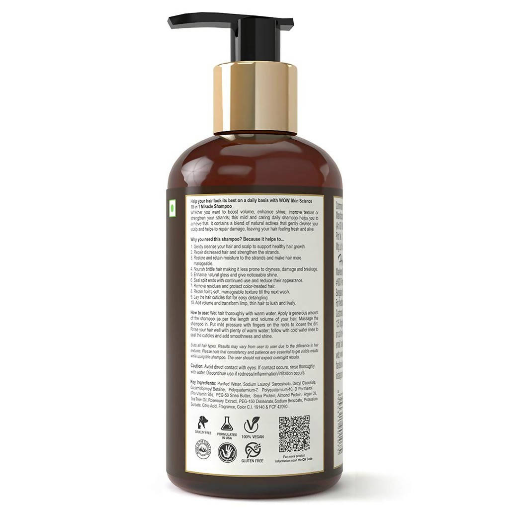 Wow Skin Science Miracle 10 in 1 Shampoo - Distacart