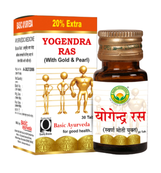 Basic Ayurveda Yogendra Ras (With Gold & Pearl) Tablets - 30 Tablets ...