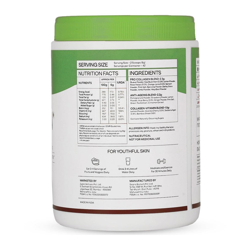OZiva Plant Based Collagen Builder Ingredients 