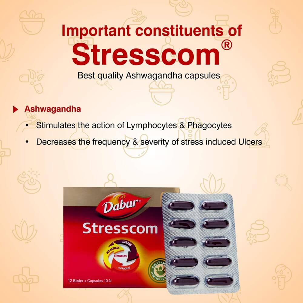 Dabur Stresscom Ashwagandha Capsules